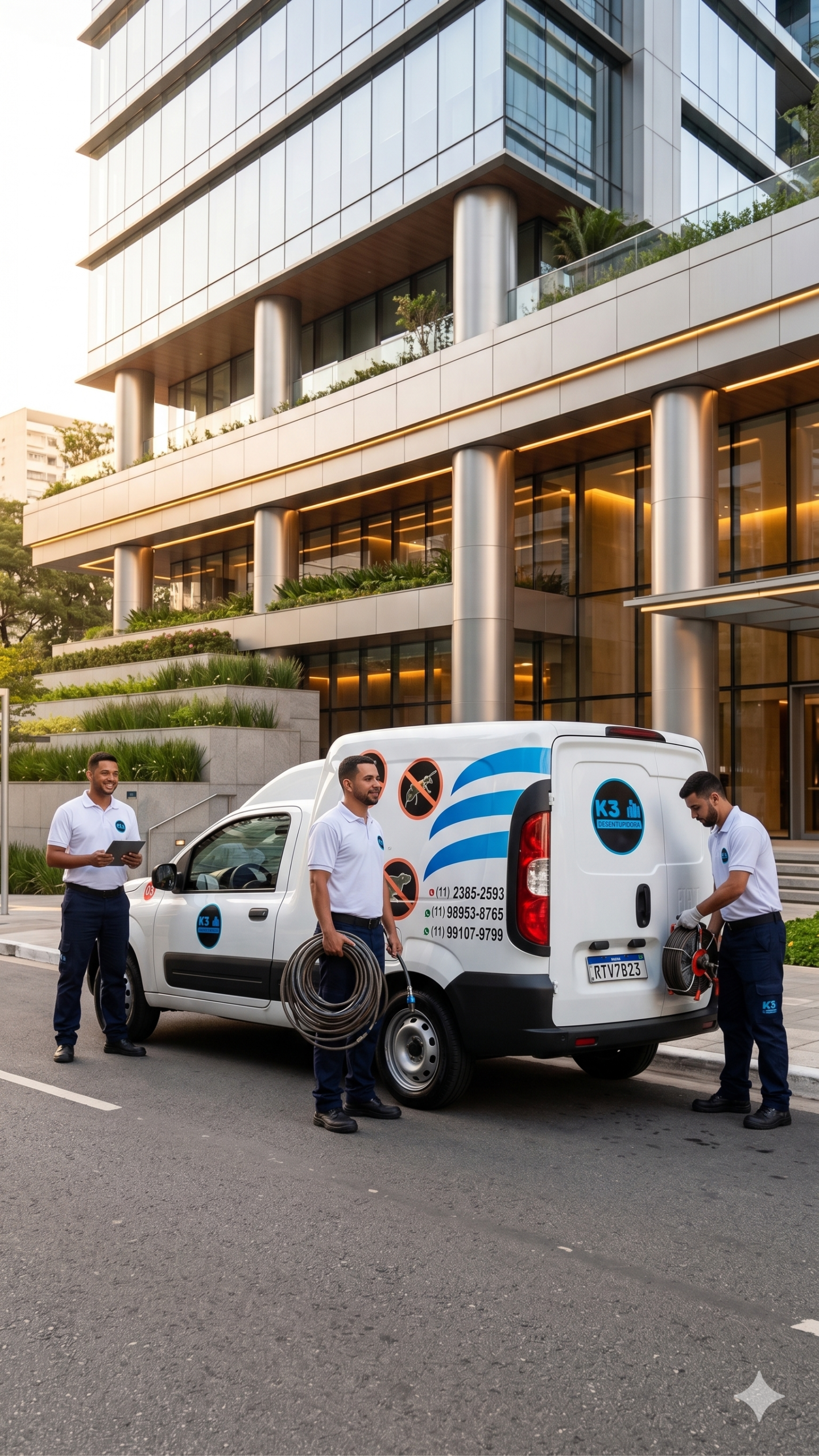 Equipe profissional K3 Desentupidora e Dedetizadora São Paulo